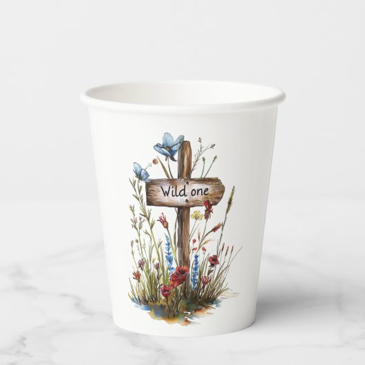 Girly Wild One Pappbecher (Rückseite)