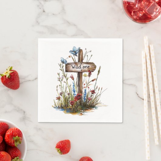 Girly Wild One Serviette (Beispiel)