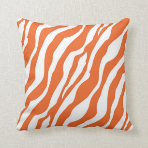 Girly wilde Orangezebra-Druck Kissen