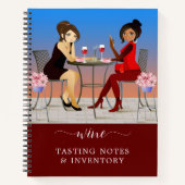 Girly Wine DegustationsNotebook Notizblock (Vorderseite)