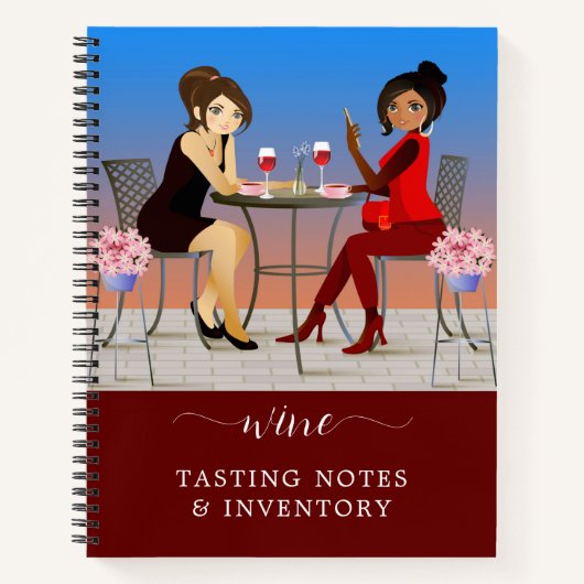 Girly Wine DegustationsNotebook Notizblock (Vorderseite)