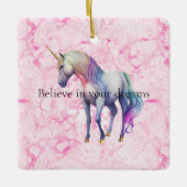 Girly Wirbel Pink Unicorn Wirbel Keramikornament (Vorderseite)