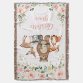 Girly Woodland Tiere Kinderzimmer Dekoration Blush Decke (Vorderseite Vertikal)