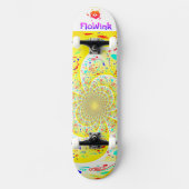 Girly Yellow Abstrakt Skateboard (Vorderseite)