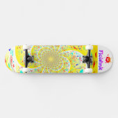 Girly Yellow Abstrakt Skateboard (Horizontal)