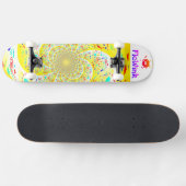 Girly Yellow Abstrakt Skateboard (Horizontal)