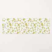 Girly Yellow Pastel Butterflies Individuelle Name Yogamatte (Vorderseite (Horizontal))
