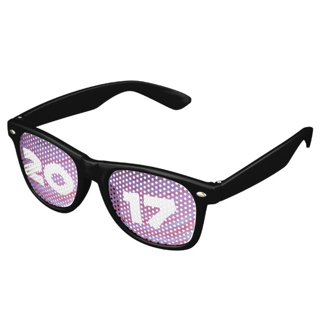 Girly Zebra Abstrakt | Niedlich rosa Lila Abschlus Partybrille (Schrägansicht)