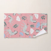 Girly zebra safari Tiere in Dschungelrosa Mädchen Badhandtuch Set (Handtuch)