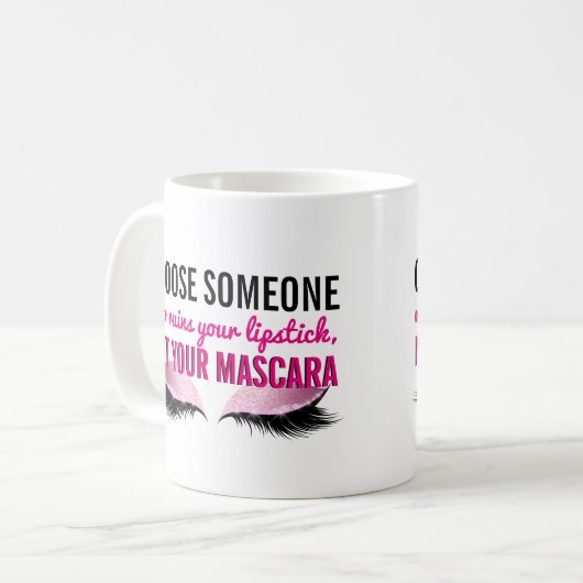 Girly Zitat-Lippenstift der Kaffeetasse (Vorderseite Links)