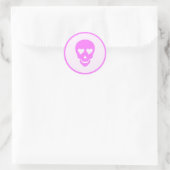 Girlyhertskull Runder Aufkleber (Tasche)
