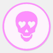 Girlyhertskull Runder Aufkleber (Vorderseite)