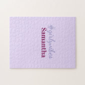 Girlyvibes Hashtag hellrosa weibliche Vibes Puzzle (Horizontal)