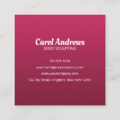Giro-Body-Skulptur Schönheit Wellness-Center Quadratische Visitenkarte (Rückseite)