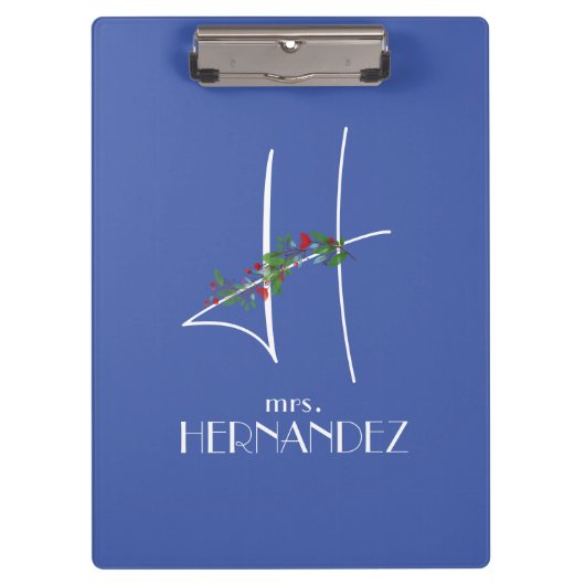 Giro boho Wasserfarbe erste H Klemmbrett (Vorderseite)