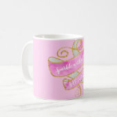 Giro Hübsch Blush Pink Gold Glitzer Sparkle Herz Kaffeetasse (Vorderseite Links)