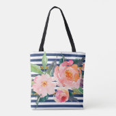 Giro Modern Chic Watercolor Blume - Streifen Tasche (Rückseite)