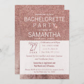 Giro Modern Rose Gold Glitzer Einladung (Vorne/Hinten)