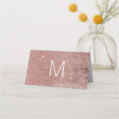 Giro Modern Rose Gold Glitzer Foil Platzkarten (Rückseite)