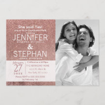 Giro Modern Rose Gold Glitzer Foil Verlobung