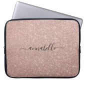 Giro Modern Script Rosa Rose Gold Glitzer Sparkle Laptopschutzhülle (Vorderseite)