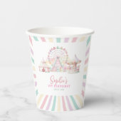 Giro Niedlich Pastel Karneval Circus Kindergeburts Pappbecher (Vorderseite)