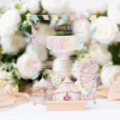 Giro Pastel Colour Carnival Circus Kindergeburtsta Acryleinladungen