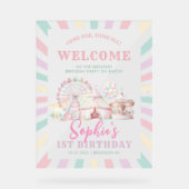 Giro Pastel Colour Carnival Circus Kindergeburtsta Acrylschild (Vorderseite)