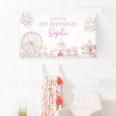 Giro Pastel Colour Carnival Circus Kindergeburtsta Banner (Insitu)