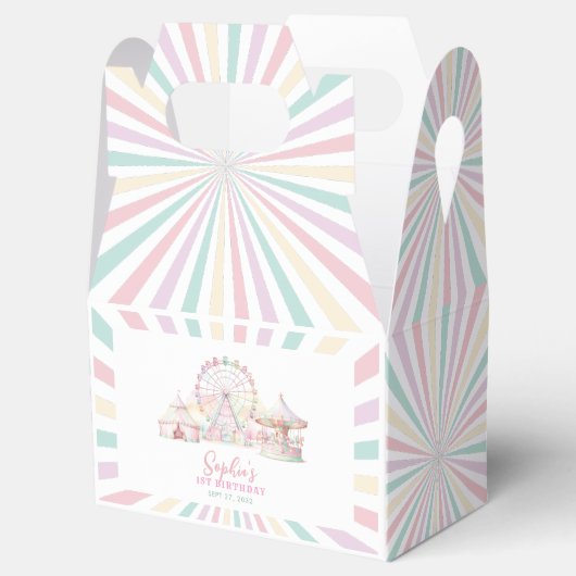 Giro Pastel Colour Carnival Circus Kindergeburtsta Geschenkschachtel (Geöffnet)