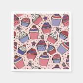 Giro Patriotic Red White and Blue Cupcake Party Serviette (Vorderseite)