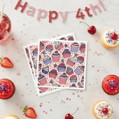 Giro Patriotic Red White and Blue Cupcake Party Serviette