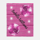 Giro Pink Schwarz-weiß Strip Parco Civico-Ciani Fleecedecke (Vorderseite)