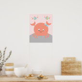Giro Sea Ocean Life Pink Crab Art Poster (Küche)
