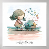 Giro Stars Kinderzimmer Watercolor Poster (Vorne)