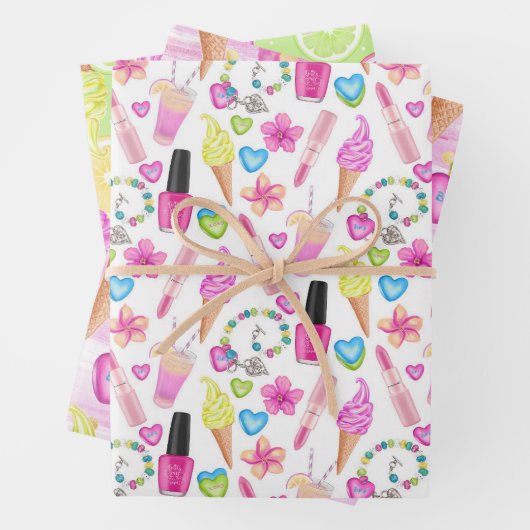 Giro Summertime Ice Creme Lipstick Limon Geschenkpapier Set (Beispiel)