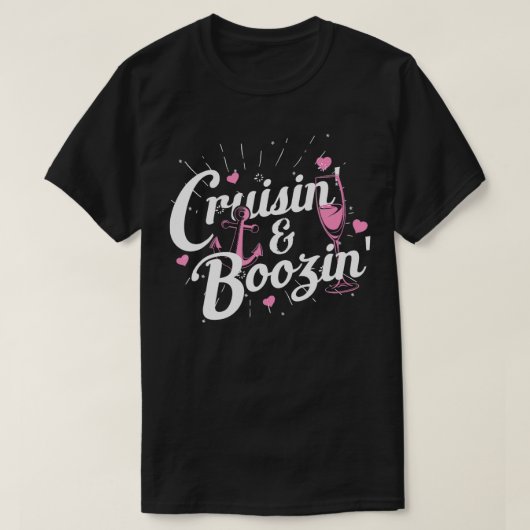 Giro Trip Cruisin Boozin Funny Cruisi T-Shirt (Design vorne)