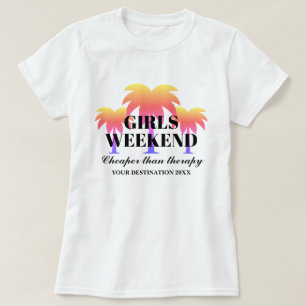 Giro-Wochenende Ausflug mit tropischen Palmen T-Shirt