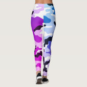 Giron in Fashion Lila Blue Black & White Army Leggings (Rückseite)
