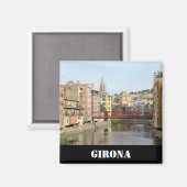 Girona (Gerona) Magnet (Vorderseite/Rückseite)
