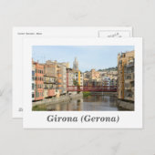 Girona (Gerona) Postkarte (Vorne/Hinten)