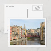 Girona (Gerona) Postkarte (Vorne/Hinten)
