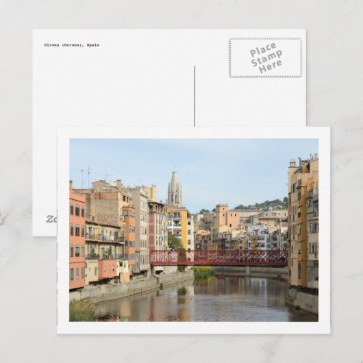 Girona (Gerona) Postkarte (Vorne/Hinten)