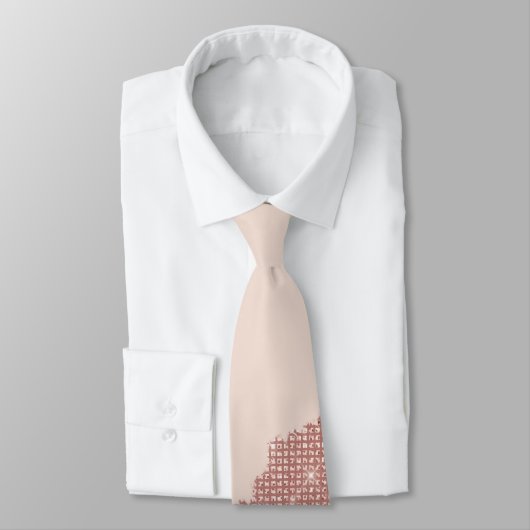 Girona Modern Rose Gold Glitzer Rosa Split Krawatte (Gebunden)
