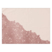 Girona Modern Rose Gold Glitzer Rosa Split Tischdecke (Vorderseite (Horizontal))