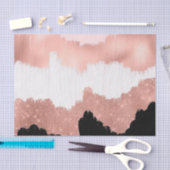 Girona Modern Rose Gold Pink Glitzer Pinselstrich Seidenpapier (Handwerk)