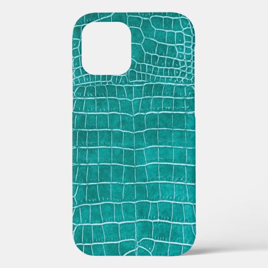 Girona Peacock Blue Imitats Krokodile Leder Case-Mate iPhone Hülle (Rückseite)