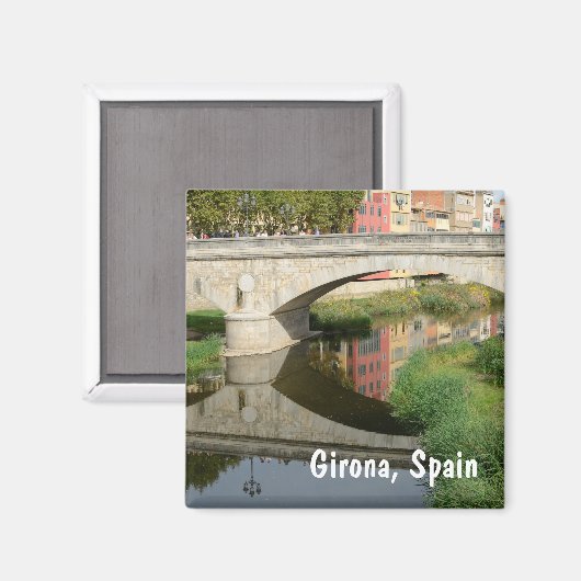 Girona, Spanien Magnet (Vorderseite/Rückseite)