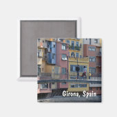 Girona, Spanien Magnet (Vorderseite/Rückseite)