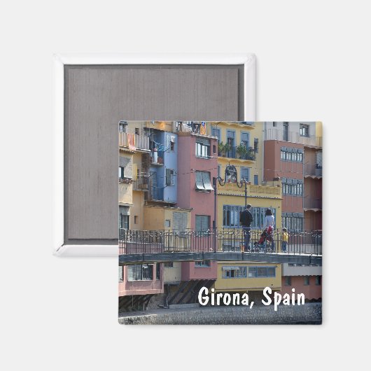 Girona, Spanien Magnet (Vorderseite/Rückseite)
